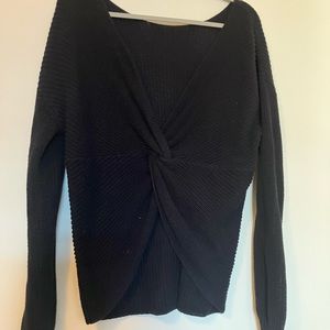 LOFT Cotton Twist-Back Sweater